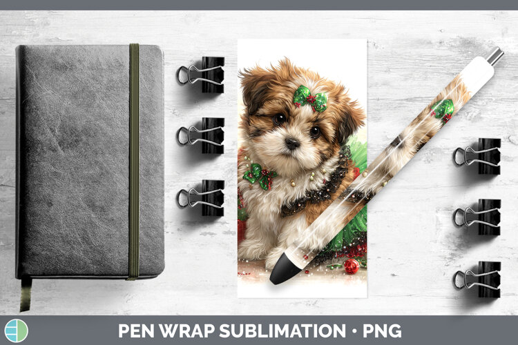 GorgeousDogs 02 Cute Christmas Pen Wrap design.