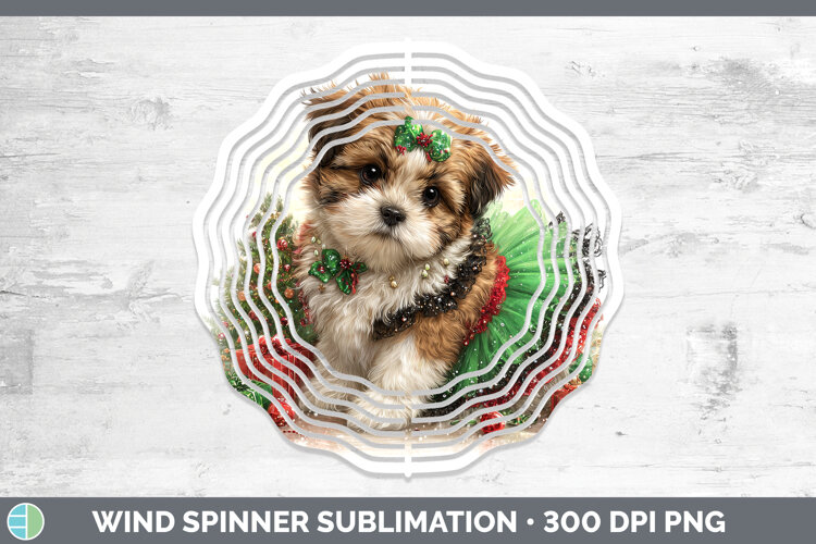 GorgeousDogs 02 Cute Christmas Wind Spinner design.
