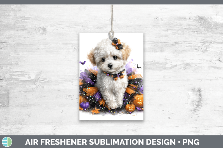 Dogs 02 Halloween Bichon Frise Air Freshener Sublimation Car
