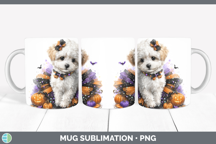 GorgeousDogs 02 Halloween Mug Wrap design.