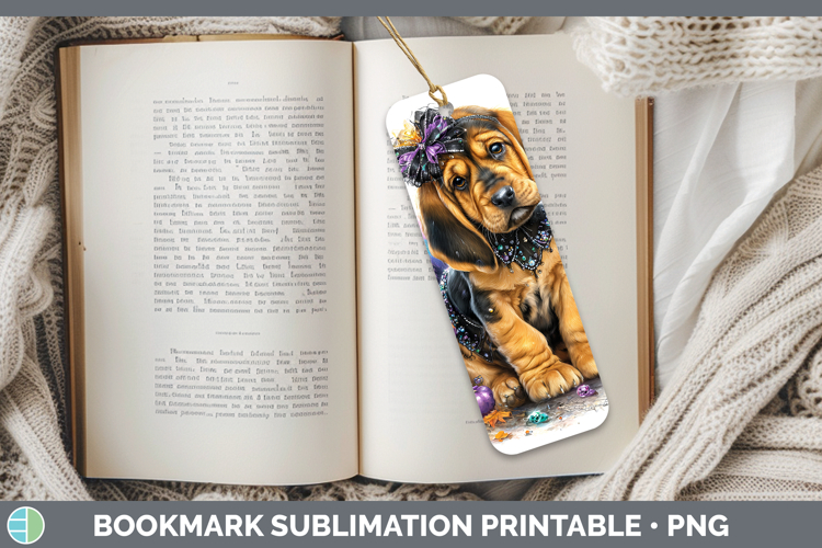 Dogs 02 Halloween Bloodhound Bookmark Sublimation Printable