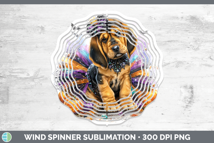 Dogs 02 Halloween Bloodhound Wind Spinner Sublimation Spinne