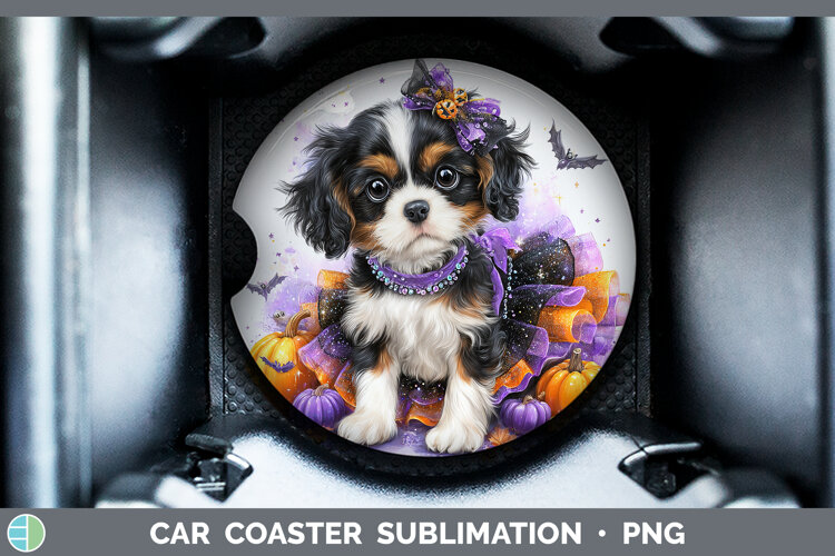 GorgeousDogs 02 Halloween Car Coaster design.
