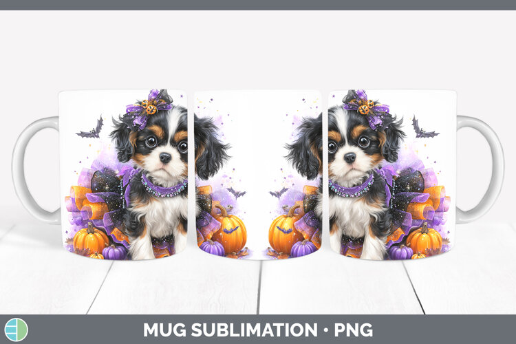 GorgeousDogs 02 Halloween Mug Wrap design.