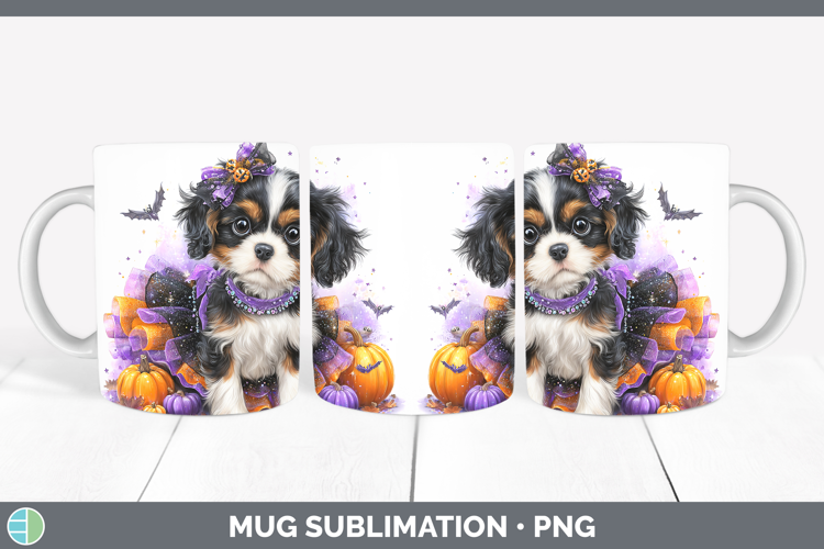 Dogs 02 Halloween Cavalier King Charles Spaniel Mug Wrap Sub