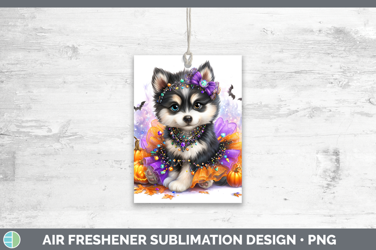 Dogs 02 Halloween Husky Air Freshener Sublimation Car Freshe
