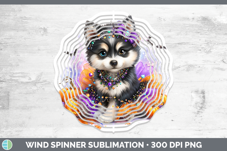 Dogs 02 Halloween Husky Wind Spinner Sublimation Spinner Des
