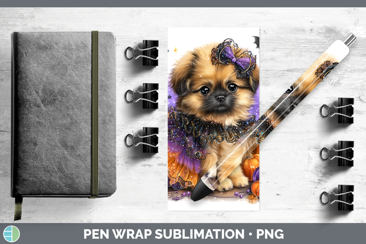 Dogs 02 Halloween Pekingese Pen Wrap Sublimation Pen Designs