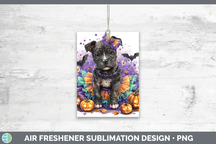 Dogs 02 Halloween Pit Bull Air Freshener Sublimation Car Fre