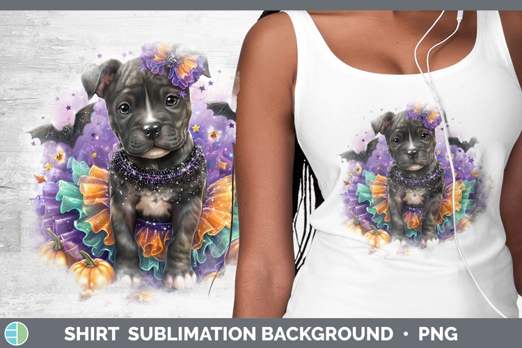 Dogs 02 Halloween Pit Bull Shirt Sublimation Background Desi