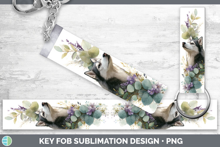 GorgeousDogs 02 Lavender and Eucalyptus Key Fob design.