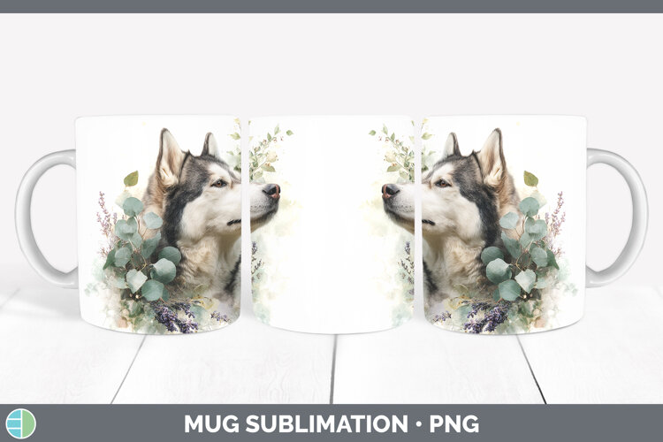GorgeousDogs 02 Lavender and Eucalyptus Mug Wrap design.