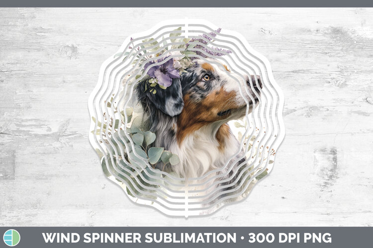 GorgeousDogs 02 Lavender and Eucalyptus Wind Spinner design.