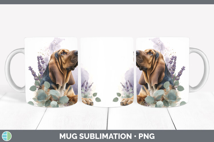GorgeousDogs 02 Lavender and Eucalyptus Mug Wrap design.