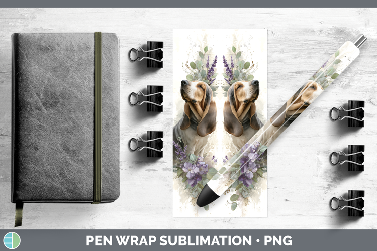 Bloodhound Dogs 02 Lavender and Eucalyptus Pen Wrap Sublimat