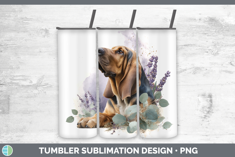 Bloodhound Dogs 02 Lavender and Eucalyptus Tumbler Sublimati