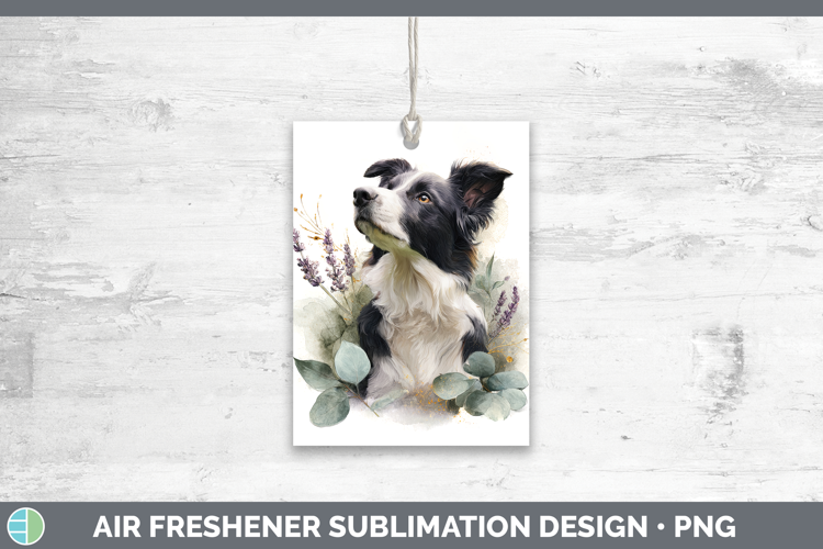 Border Collie Dogs 02 Lavender and Eucalyptus Air Freshener