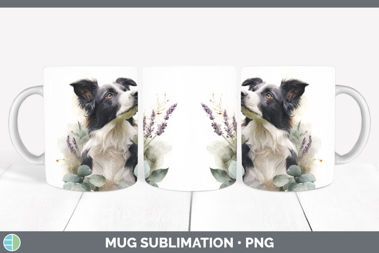 GorgeousDogs 02 Lavender and Eucalyptus Mug Wrap design.