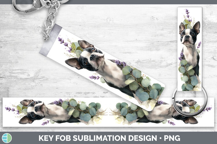GorgeousDogs 02 Lavender and Eucalyptus Key Fob design.