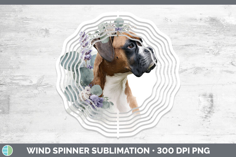 GorgeousDogs 02 Lavender and Eucalyptus Wind Spinner design.