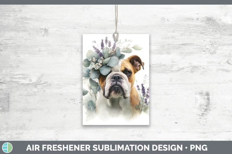 Bulldog Dogs 02 Lavender and Eucalyptus Air Freshener Sublim