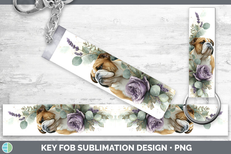 GorgeousDogs 02 Lavender and Eucalyptus Key Fob design.