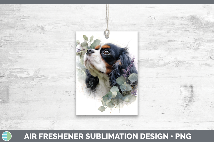 Cavalier King Charles Spaniel Dogs 02 Lavender and Eucalyptu