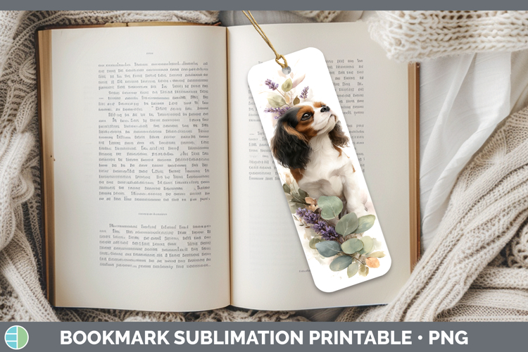 Cavalier King Charles Spaniel Dogs 02 Lavender and Eucalyptu