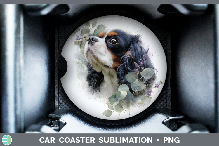 Cavalier King Charles Spaniel Dogs 02 Lavender and Eucalyptu