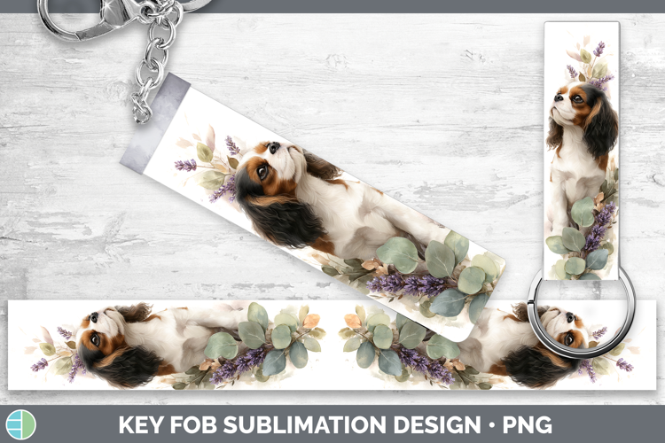 Cavalier King Charles Spaniel Dogs 02 Lavender and Eucalyptu
