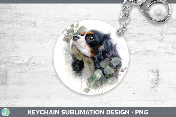 Cavalier King Charles Spaniel Dogs 02 Lavender and Eucalyptu