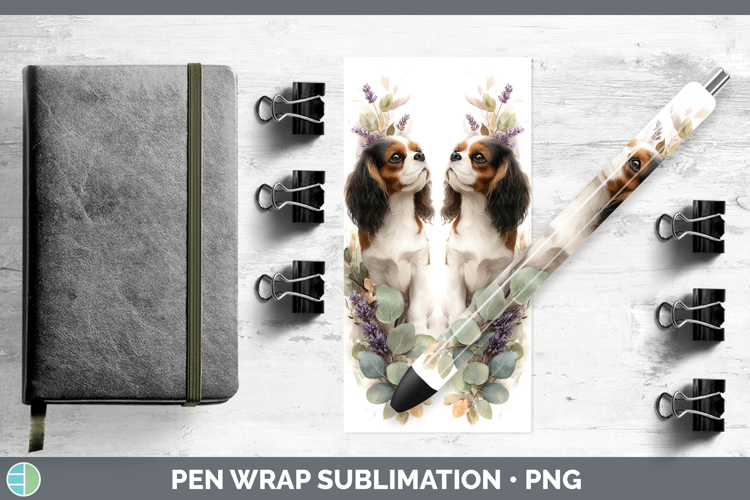 Cavalier King Charles Spaniel Dogs 02 Lavender and Eucalyptu
