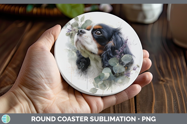 Cavalier King Charles Spaniel Dogs 02 Lavender and Eucalyptu