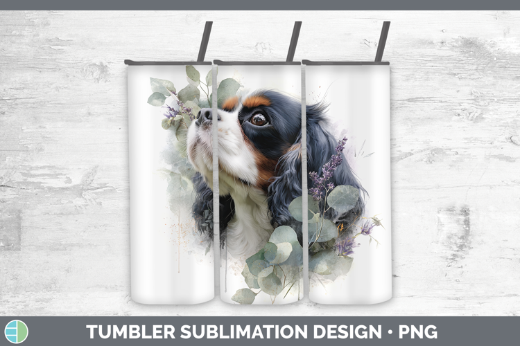 Cavalier King Charles Spaniel Dogs 02 Lavender and Eucalyptu