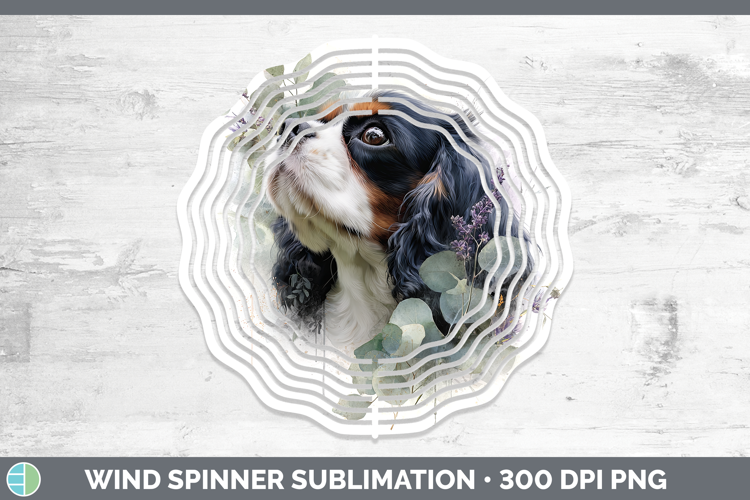 Cavalier King Charles Spaniel Dogs 02 Lavender and Eucalyptu