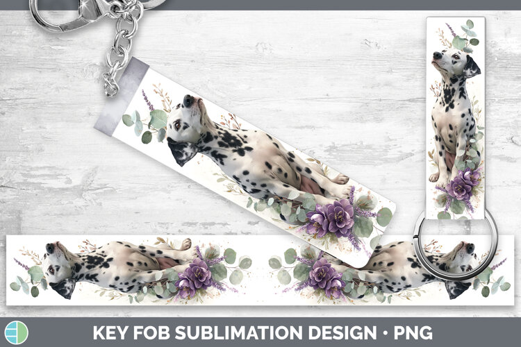 GorgeousDogs 02 Lavender and Eucalyptus Key Fob design.