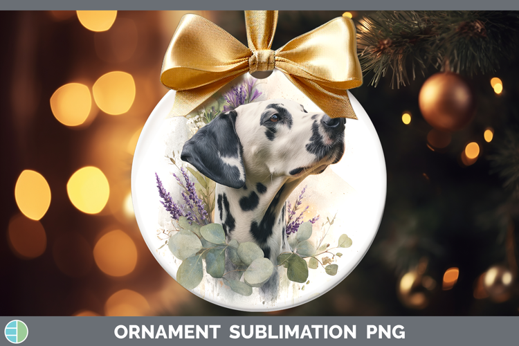 Dalmatian Dogs 02 Lavender and Eucalyptus Ornament Sublimati