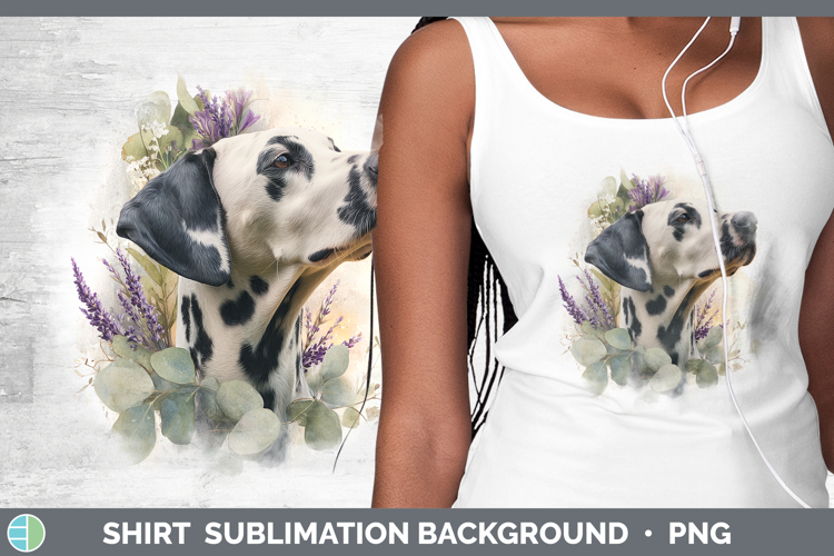 Dalmatian Dogs 02 Lavender and Eucalyptus Shirt Sublimation