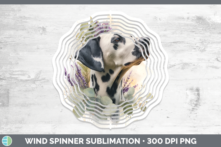 Dalmatian Dogs 02 Lavender and Eucalyptus Wind Spinner Subli