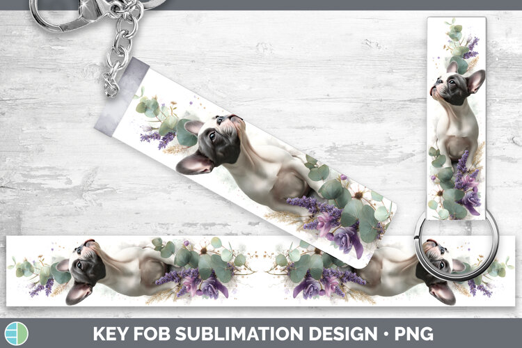 GorgeousDogs 02 Lavender and Eucalyptus Key Fob design.