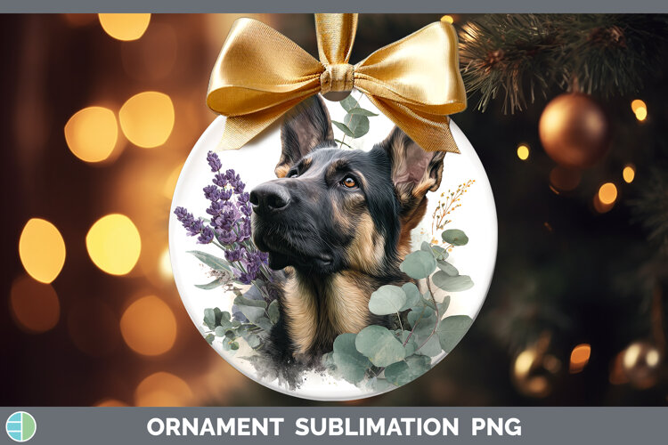 GorgeousDogs 02 Lavender and Eucalyptus Ornament design.