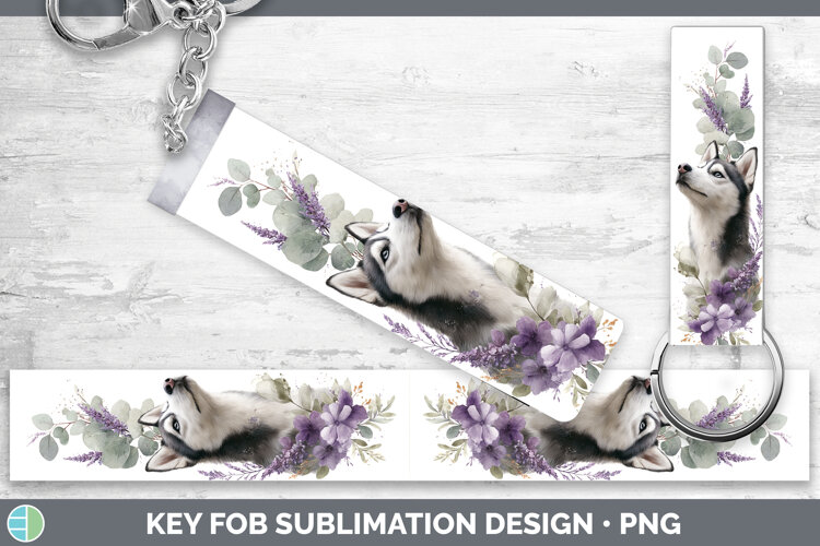 GorgeousDogs 02 Lavender and Eucalyptus Key Fob design.