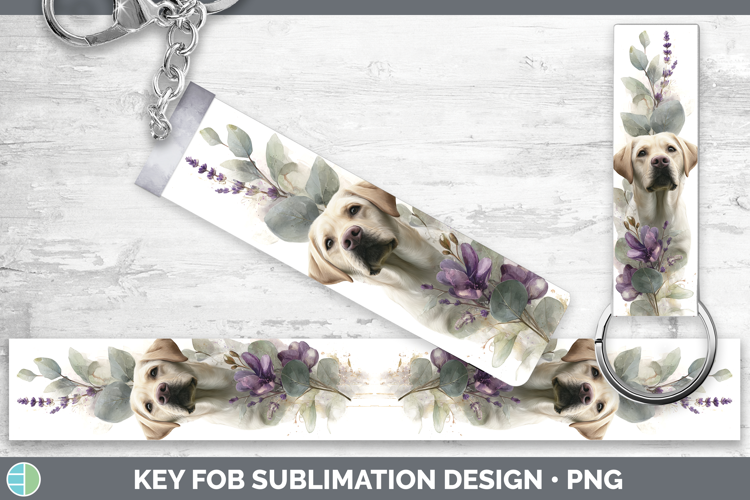 Labrador Retriever Dogs 02 Lavender and Eucalyptus Key Fob S