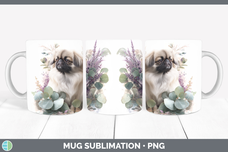 Pekingese Dogs 02 Lavender and Eucalyptus Mug Wrap Sublimati