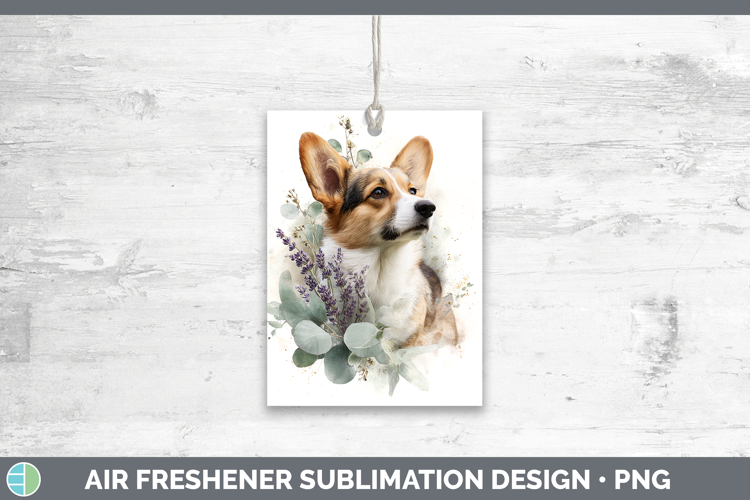 Pembrook Corgi Dogs 02 Lavender and Eucalyptus Air Freshener