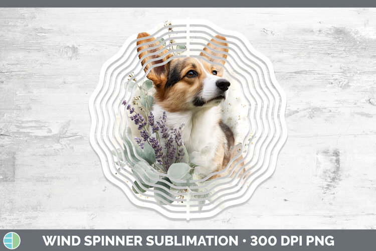 GorgeousDogs 02 Lavender and Eucalyptus Wind Spinner design.