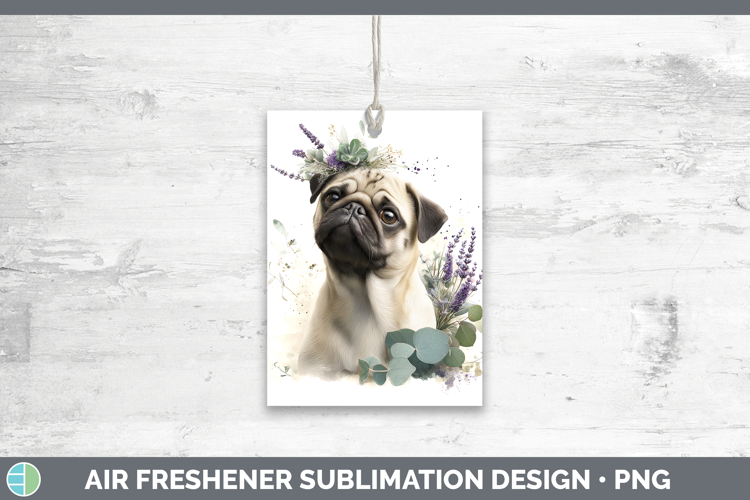 Pug Dogs 02 Lavender and Eucalyptus Air Freshener Sublimatio