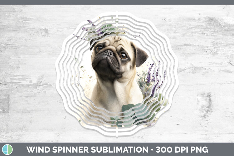GorgeousDogs 02 Lavender and Eucalyptus Wind Spinner design.