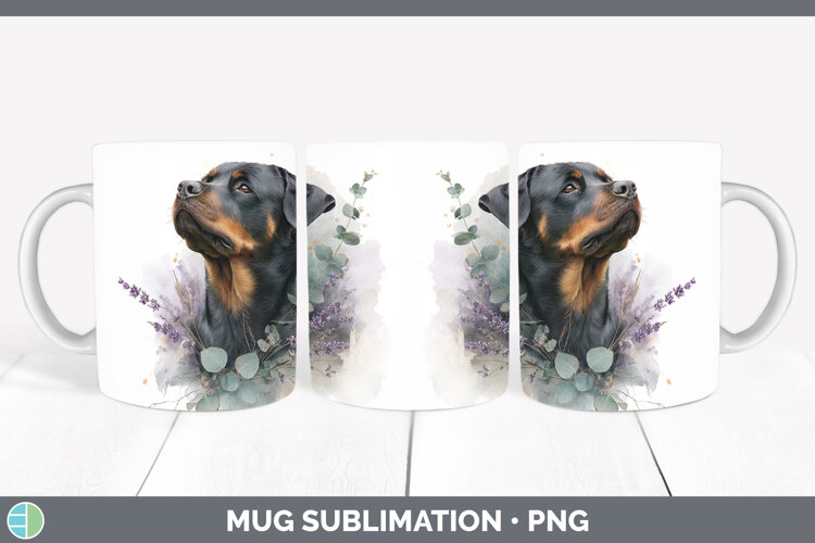 GorgeousDogs 02 Lavender and Eucalyptus Mug Wrap design.