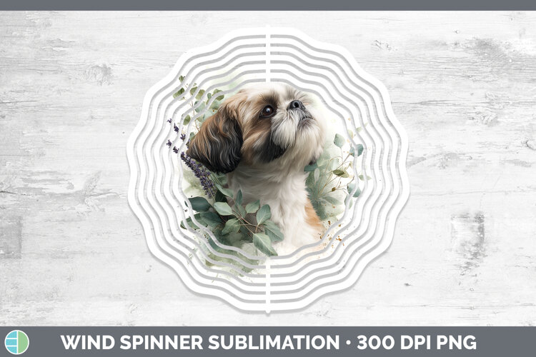 GorgeousDogs 02 Lavender and Eucalyptus Wind Spinner design.